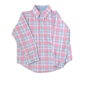 KIDS | Janie and Jack Boy’s Pastel Plaid Button-Down Shirt | Size 6